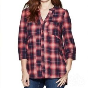 Knox Rose Red and Blue Plaid Shirt
